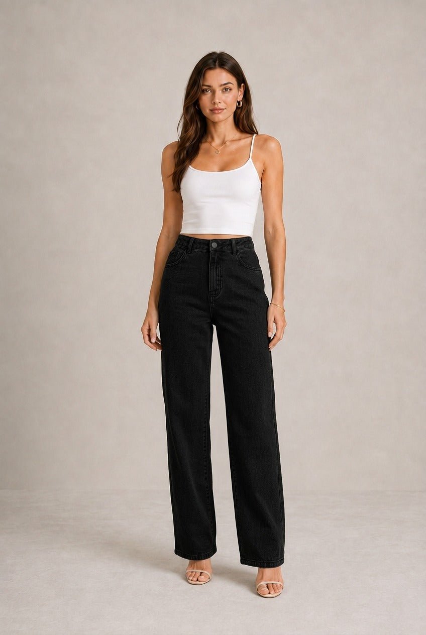 Chianti High-Waist Wide-Leg Jeans