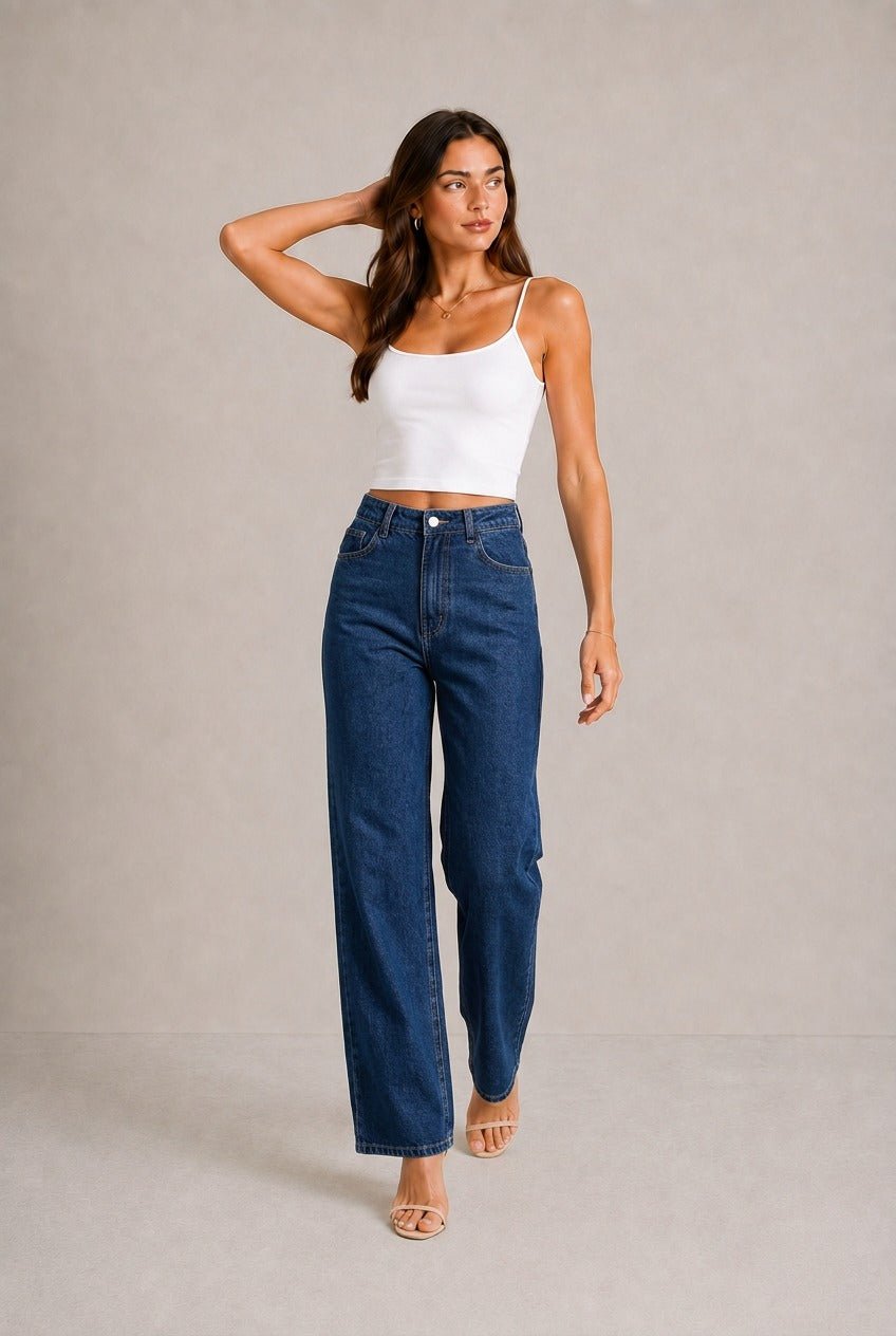 Chianti High-Waist Wide-Leg Jeans