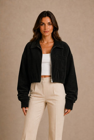 Chianti Oversized Cropped Jacket