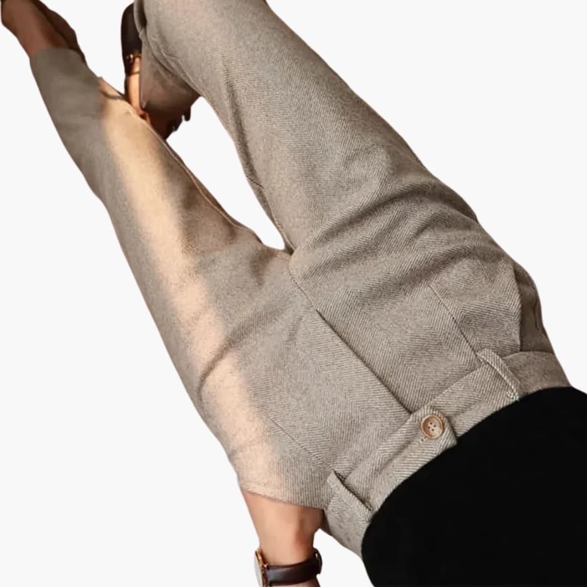 Tailored pants with a refined silhouette and high-waisted fit.
