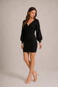 Gordes Cable-Knit Wrap Mini Dress