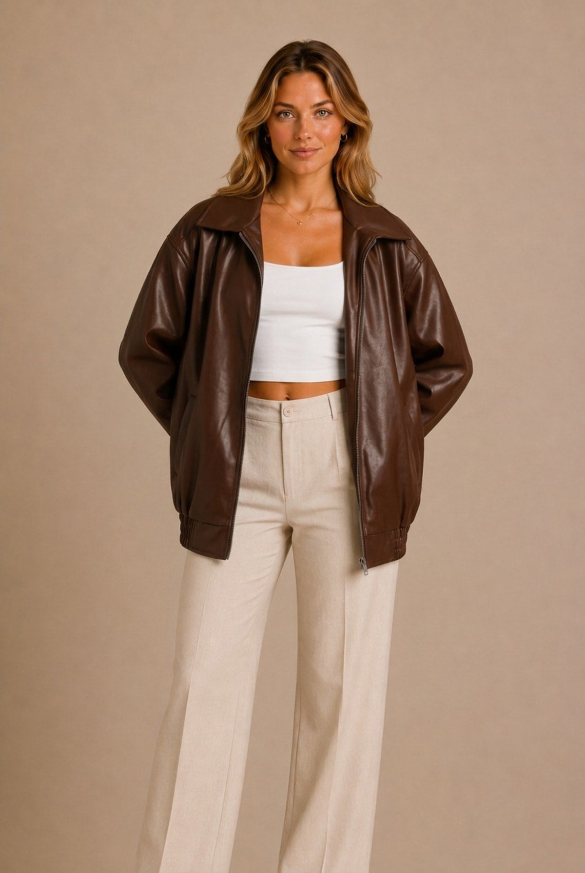 Chianti Oversized Bomber Jacket