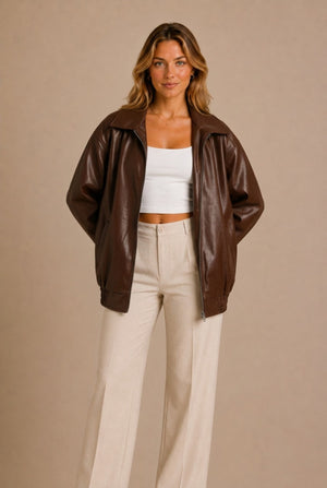 Chianti Oversized Bomber Jacket