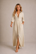 Arezzo Cinched-Waist Maxi Dress