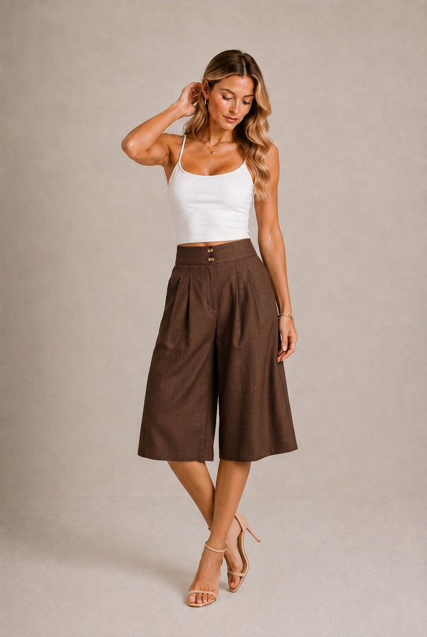 Colmar Pleated Culotte Pants