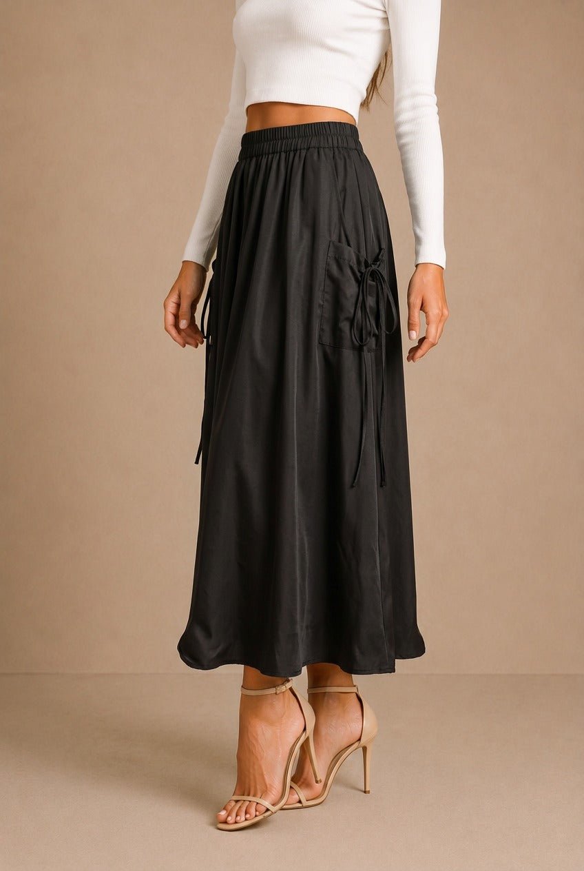 Siena Drawstring Midi Skirt