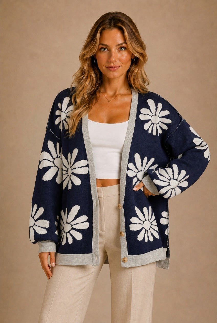 Asti Floral Knit Cardigan