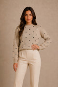Asti Polka Dot Pullover Sweater