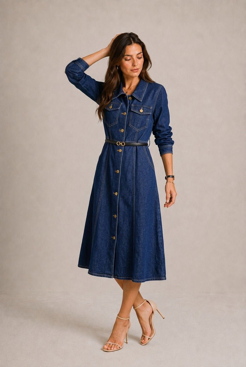 Barolo Belted Midi Dress