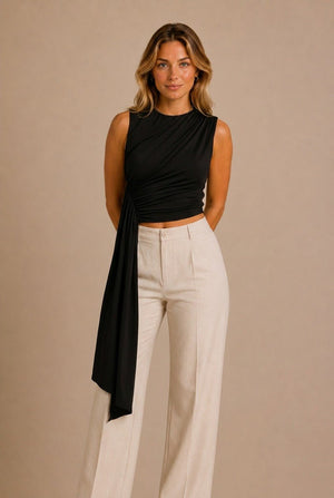 Barolo Draped Asymmetrical Top