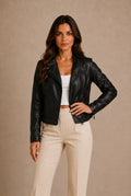 Cortona Asymmetrical Zip Biker Jacket