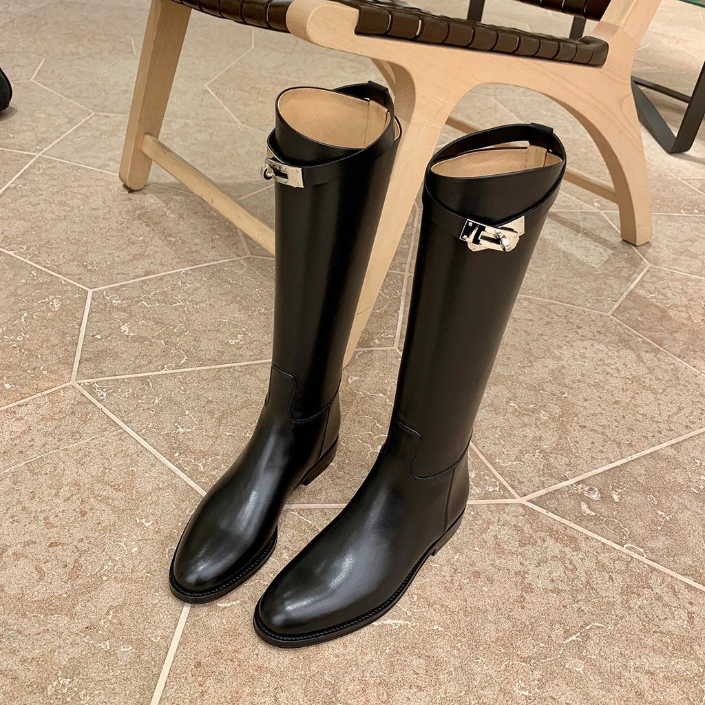 Chianti Buckle Knee-High Boots