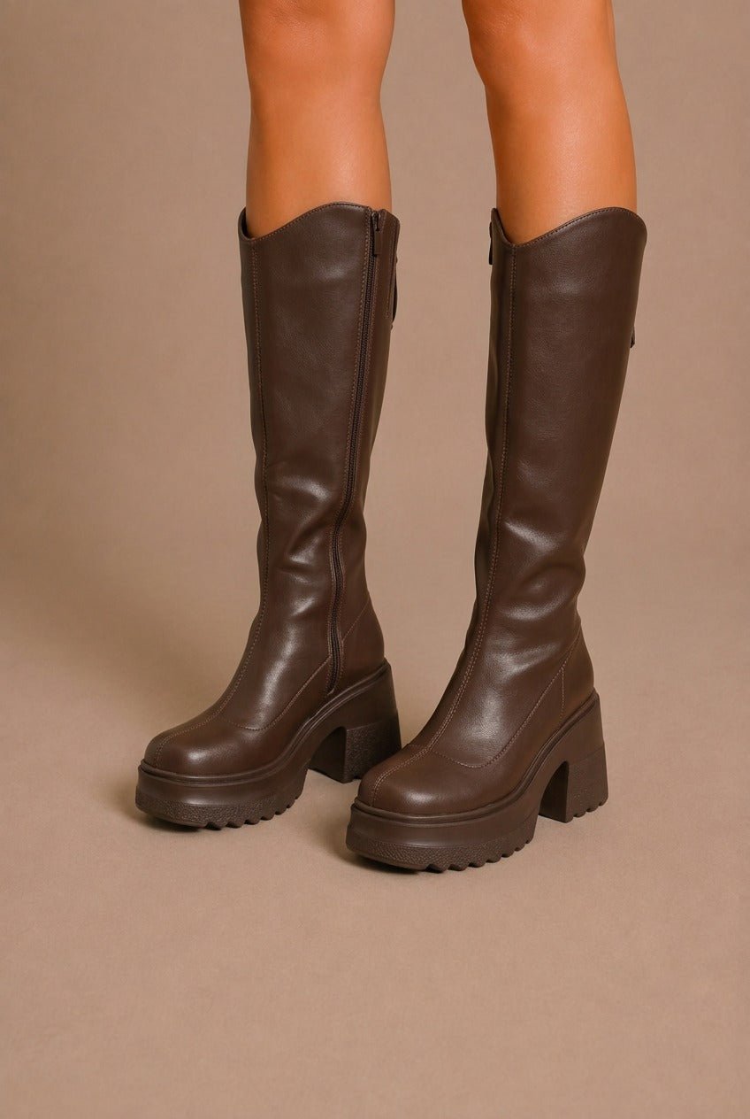 Asti V-Cut Knee-High Boots