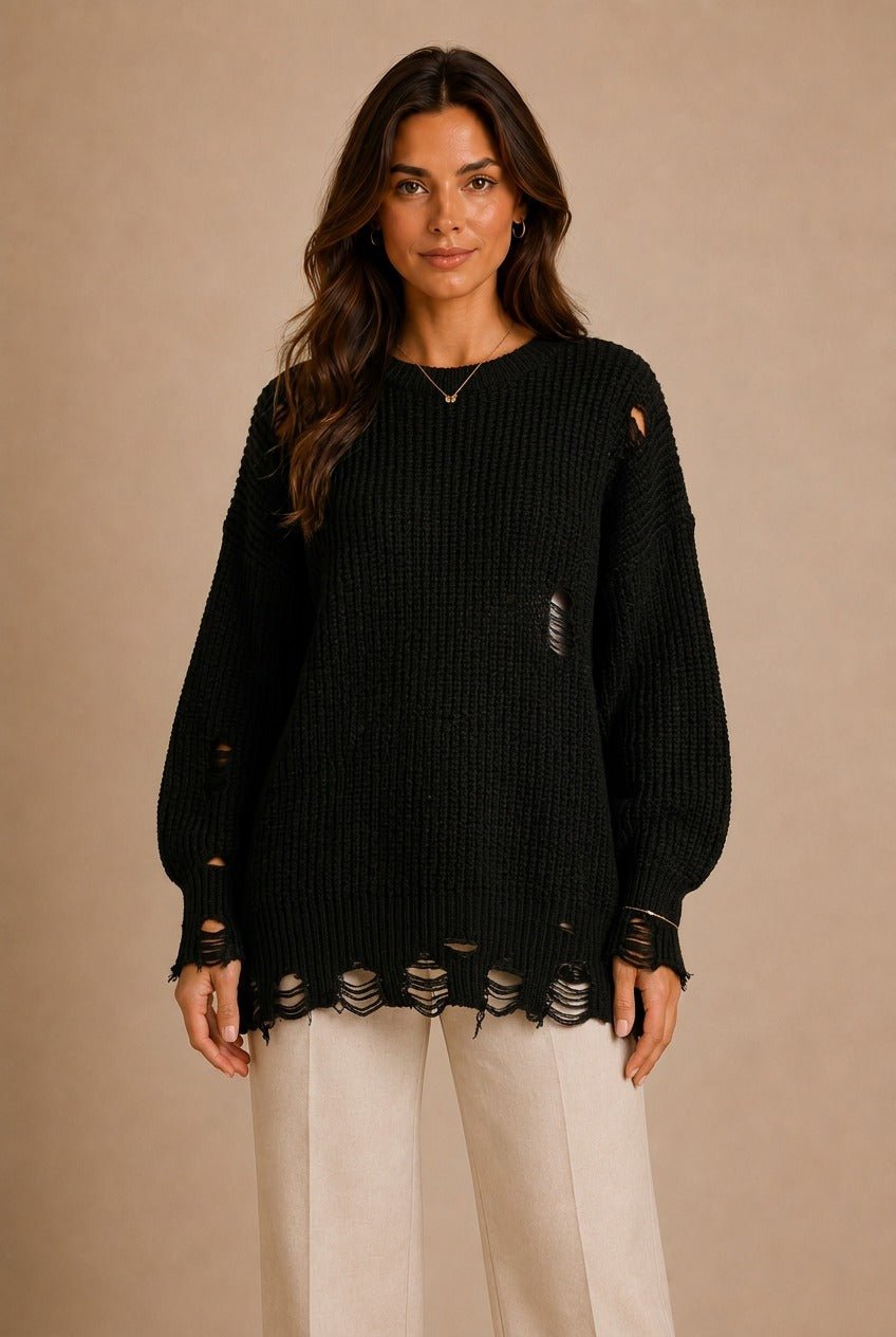 Montalcino Distressed Sweater Dress