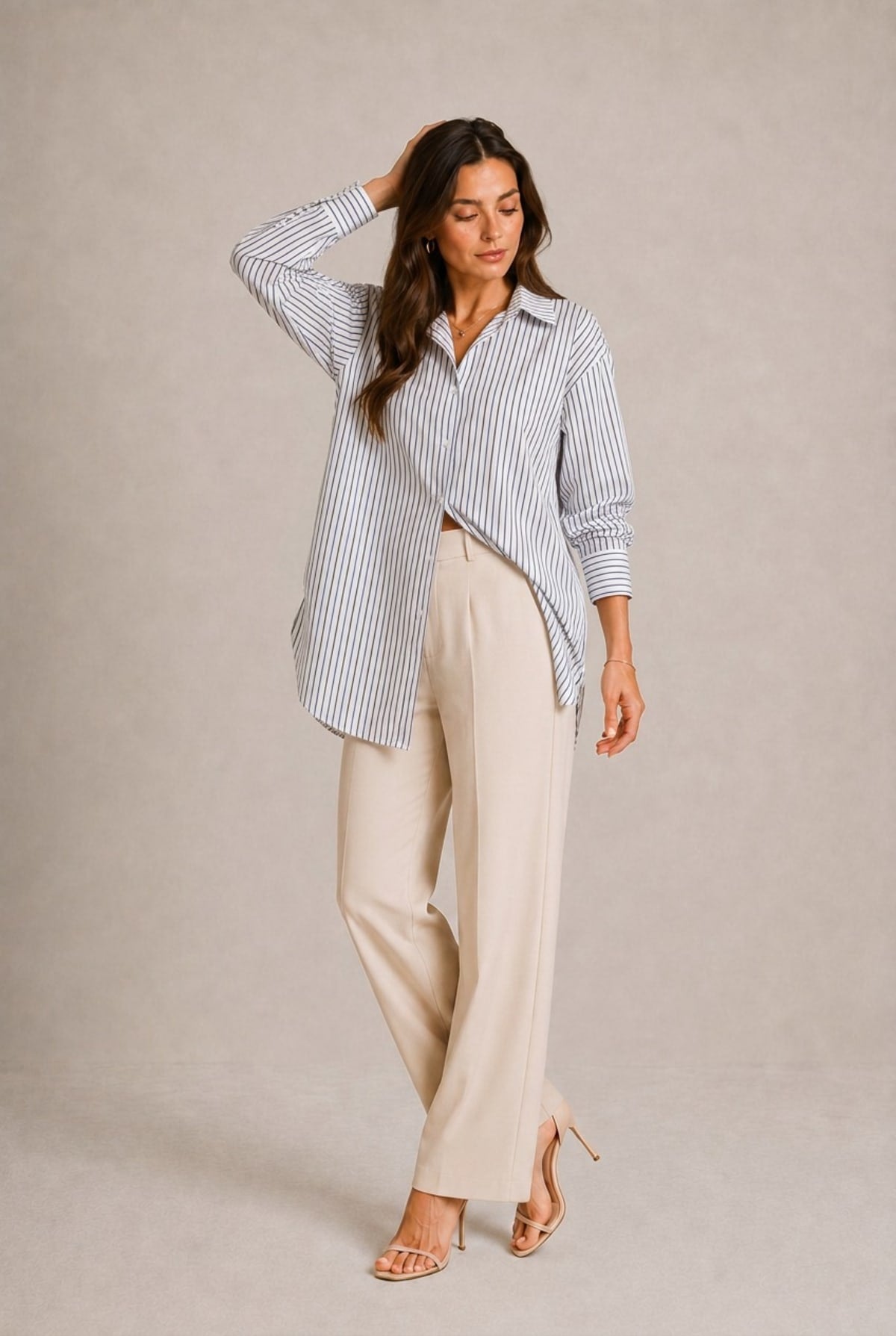 Assisi Striped Button-Up Shirt