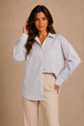 Assisi Striped Button-Up Shirt