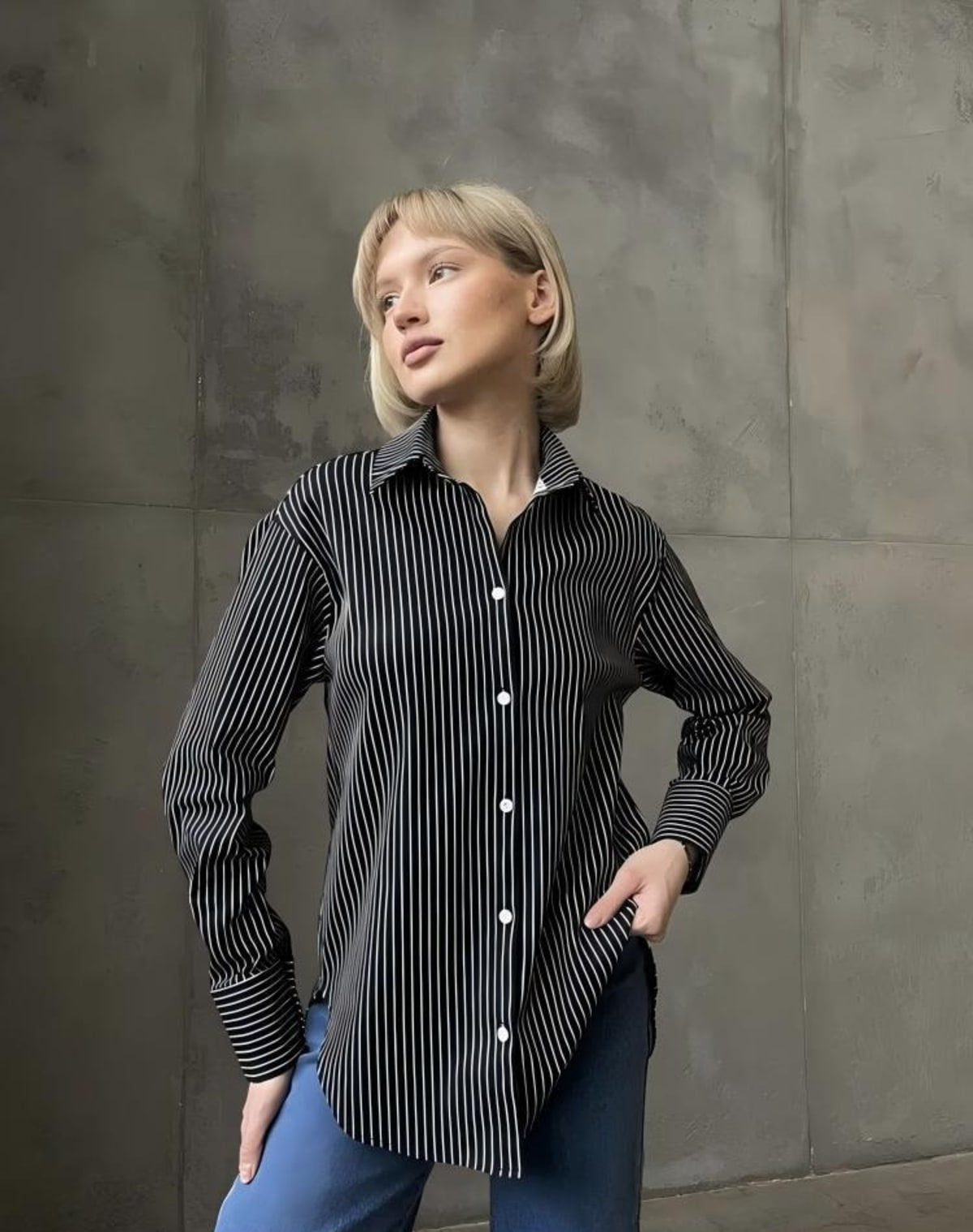 Assisi Striped Button-Up Shirt