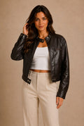 Cahors Cropped Biker Jacket