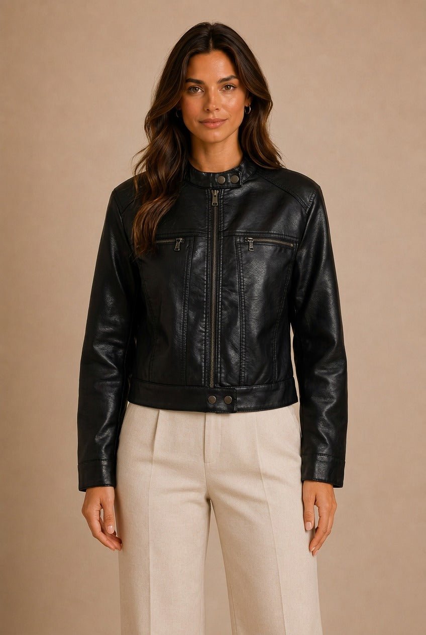 Cahors Cropped Biker Jacket