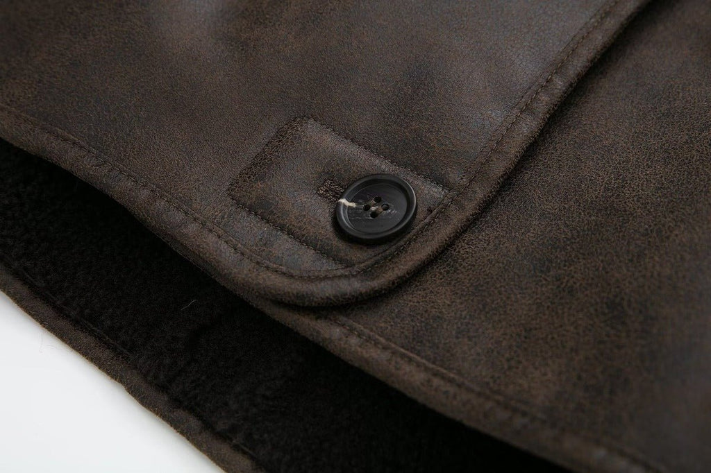 Montalcino Boxy Fit Faux Suede Shearling Jacket