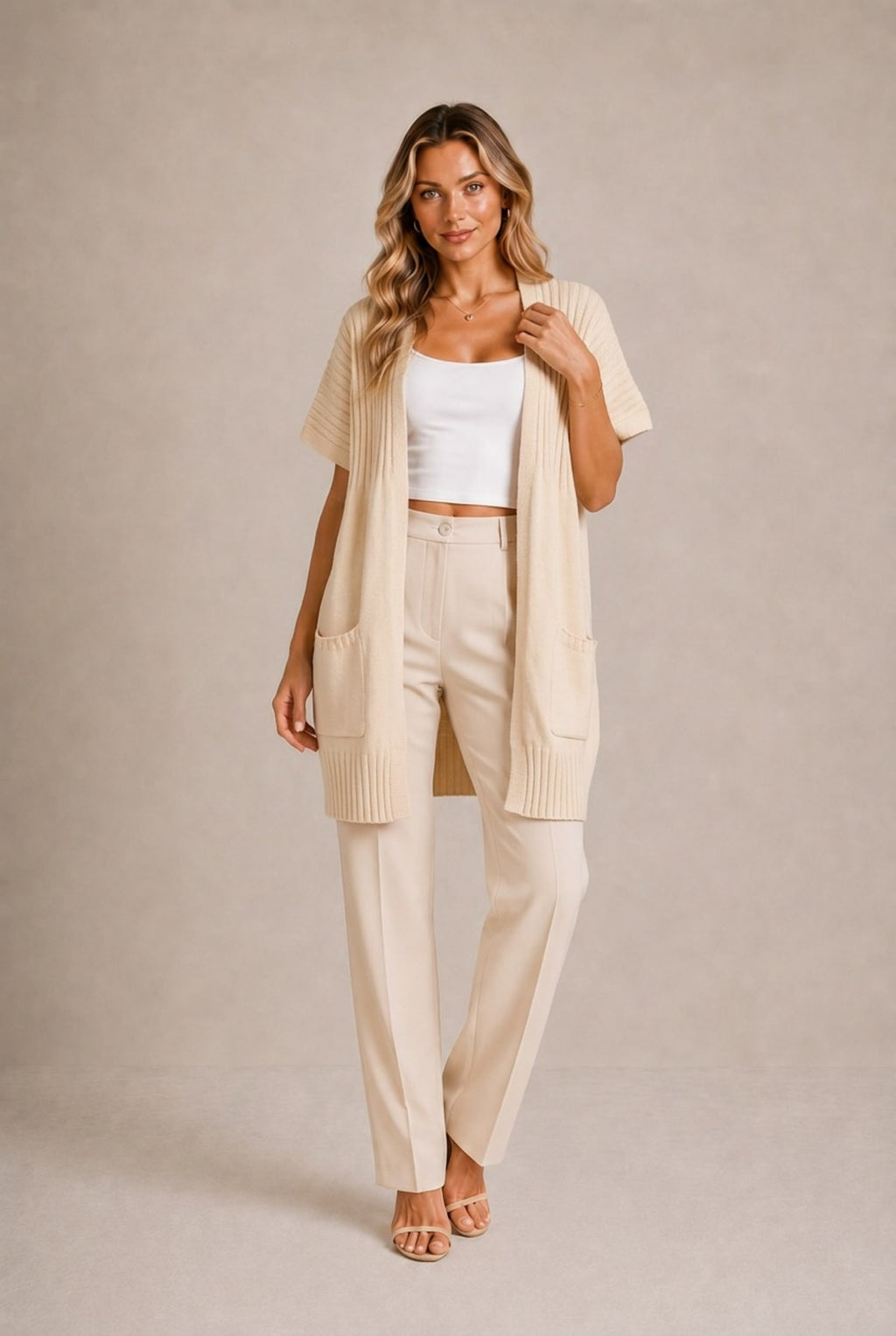 Chianti Ribbed Knit Cardigan