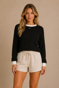 Chianti Ribbed Knit Sweater