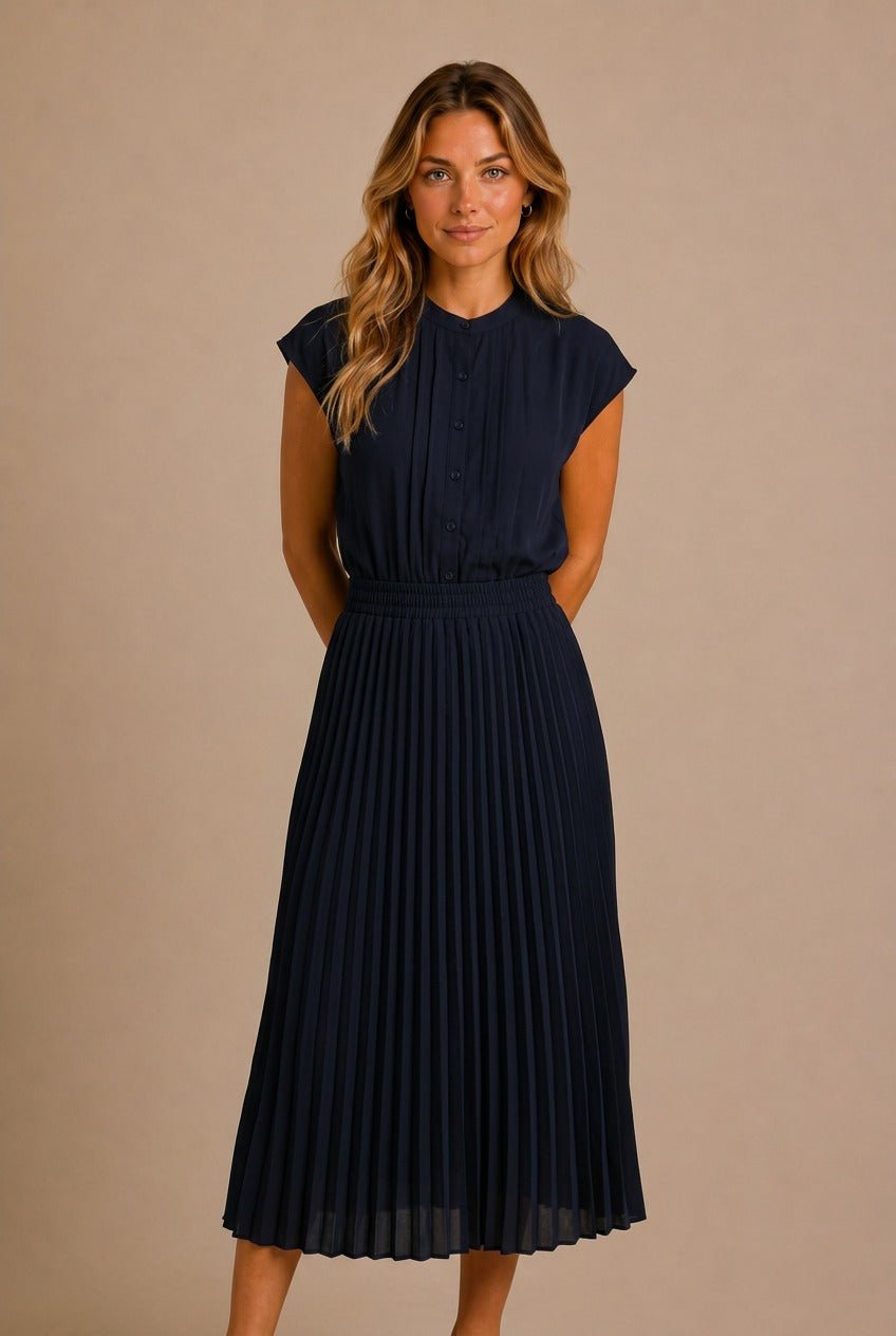 Cortona Pleated Midi Dress