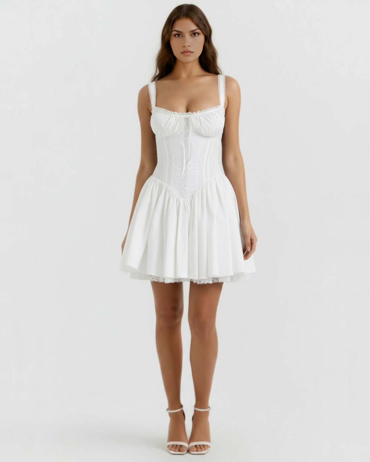 Chianti Lace Trim Mini Dress