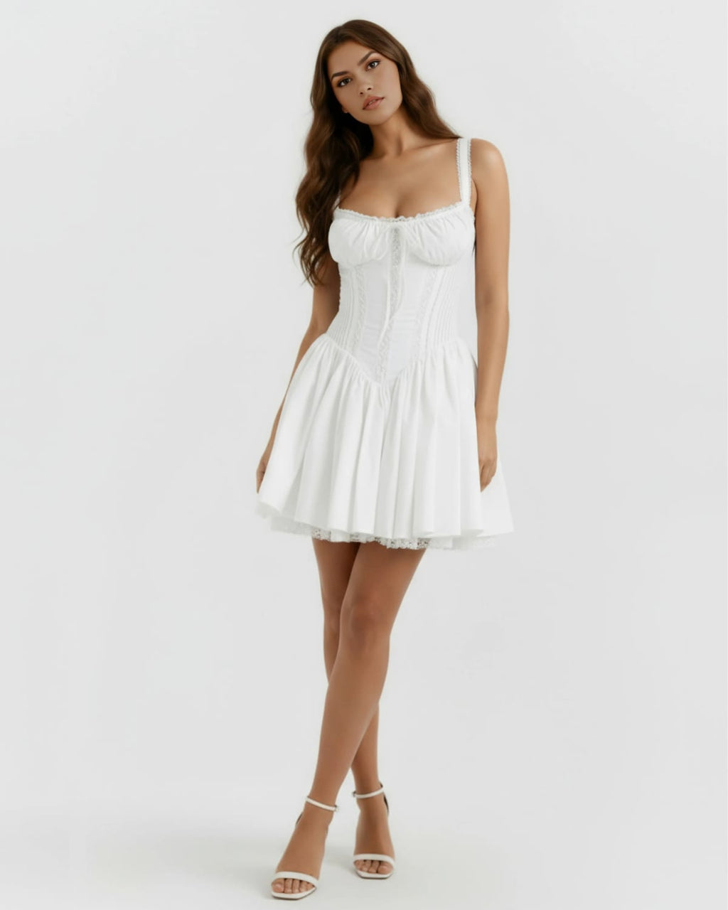 Chianti Lace Trim Mini Dress