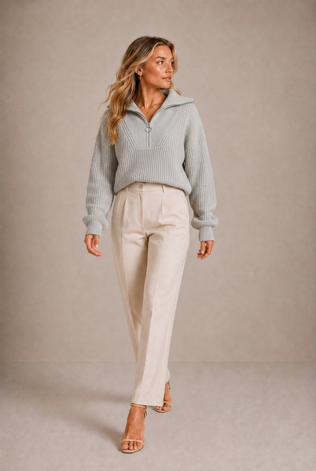 Volterra Half-Zip Knit Sweater