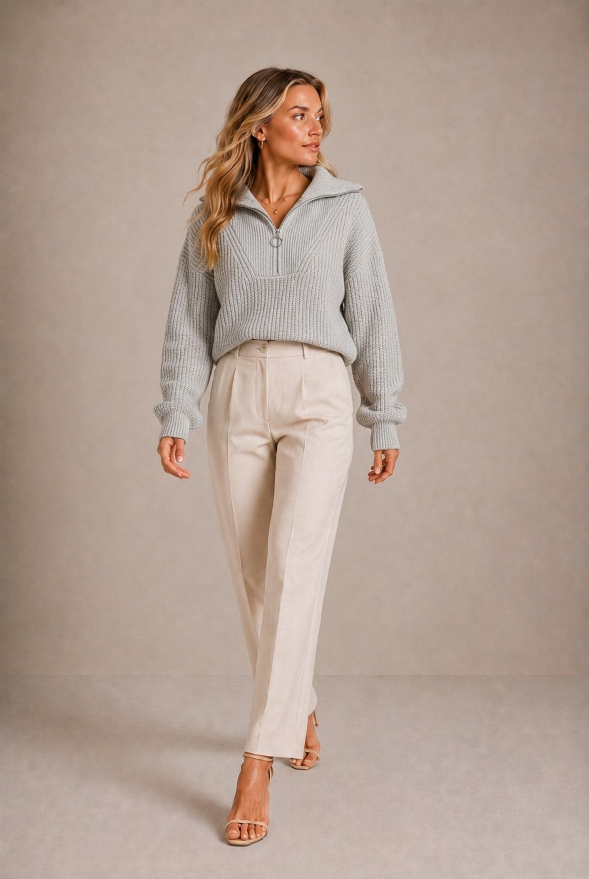Volterra Half-Zip Knit Sweater