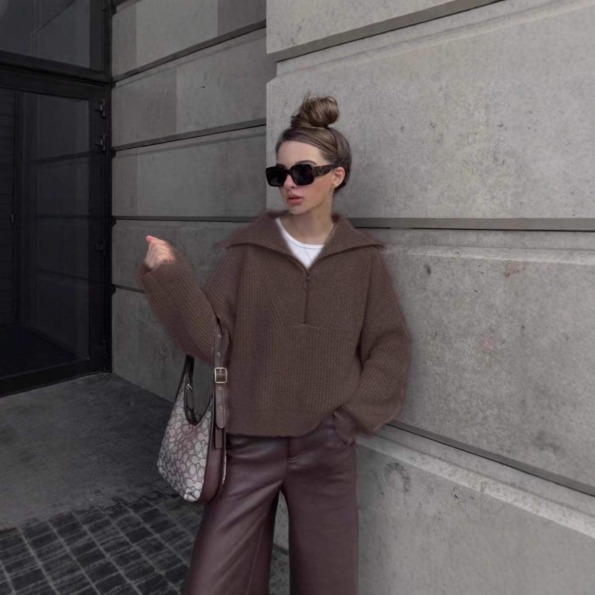 Volterra Half-Zip Knit Sweater