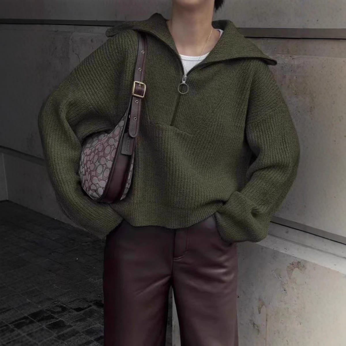 Volterra Half-Zip Knit Sweater