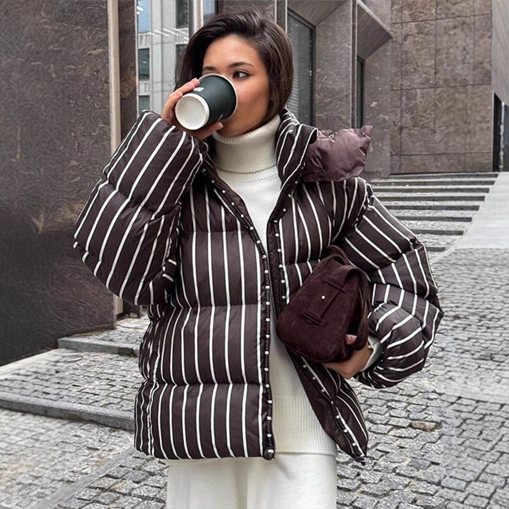 Chianti Striped Puffer Jacket