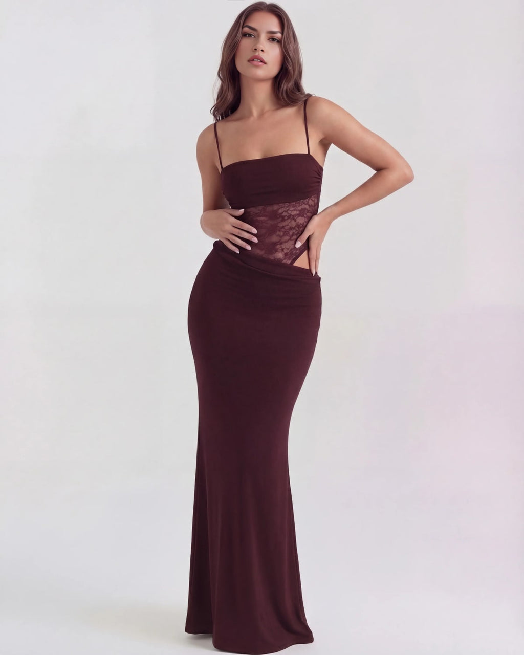 Siena Lace Panel Maxi Dress