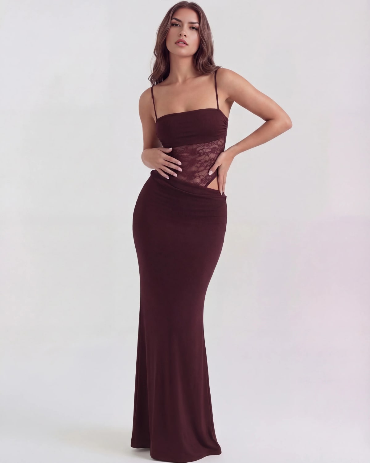 Siena Lace Panel Maxi Dress