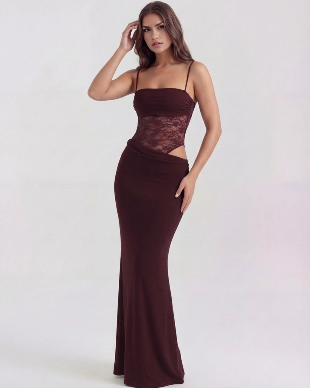 Siena Lace Panel Maxi Dress
