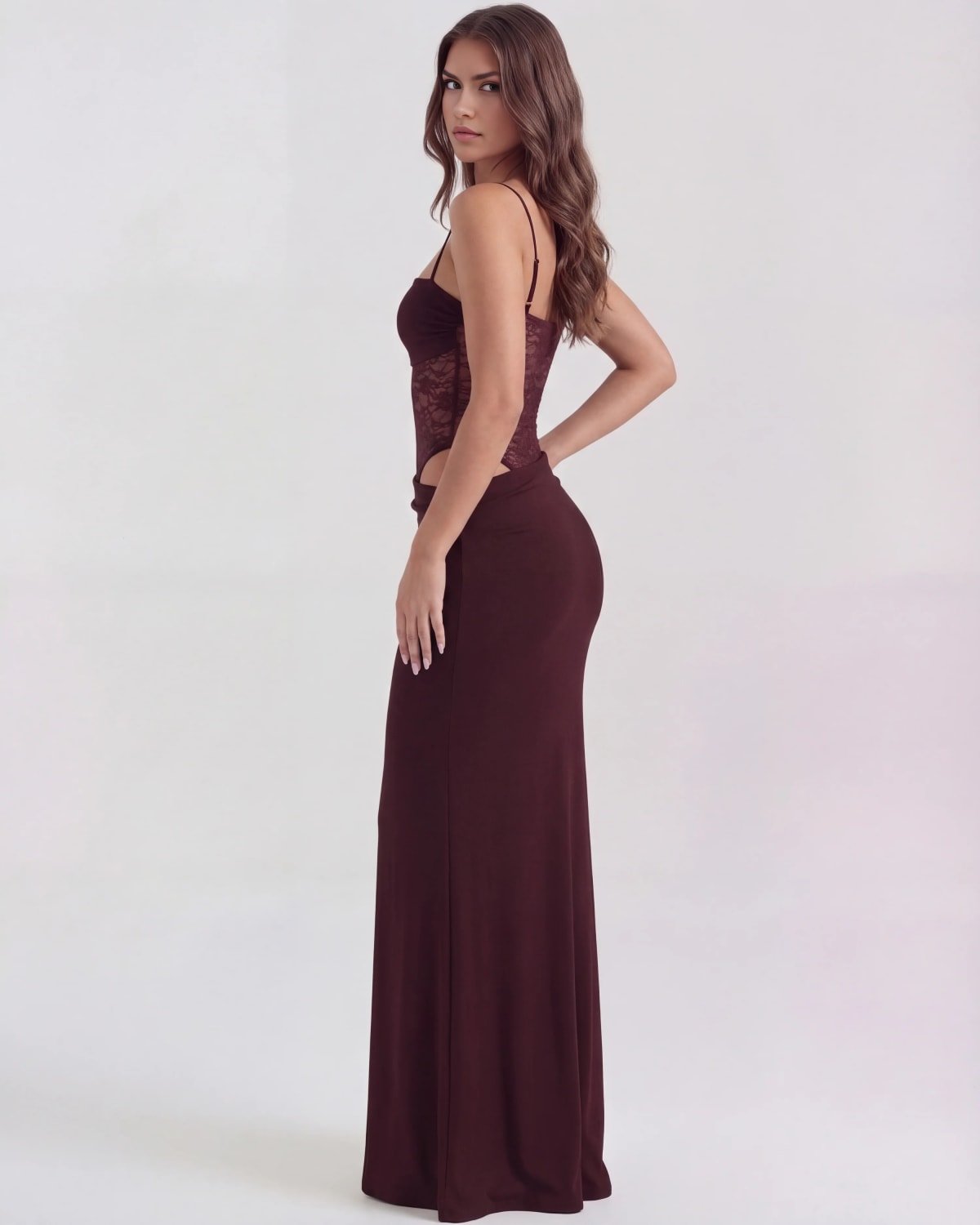 Siena Lace Panel Maxi Dress