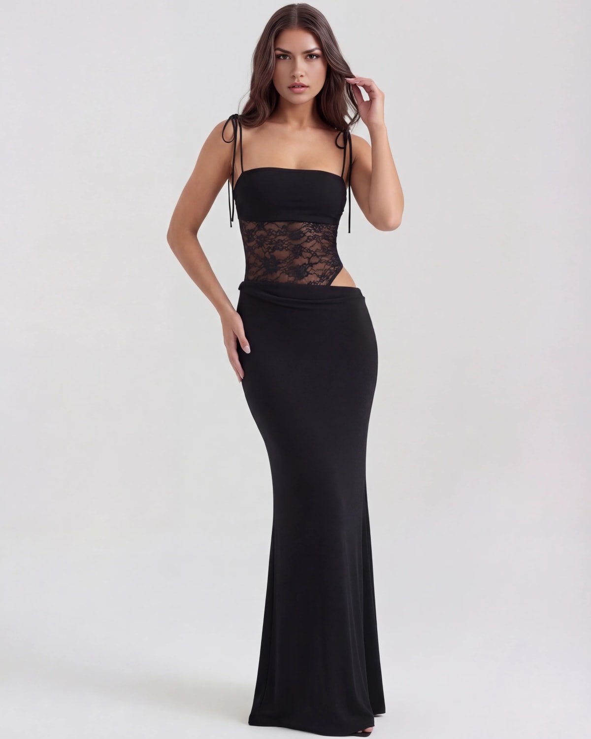 Siena Lace Panel Maxi Dress