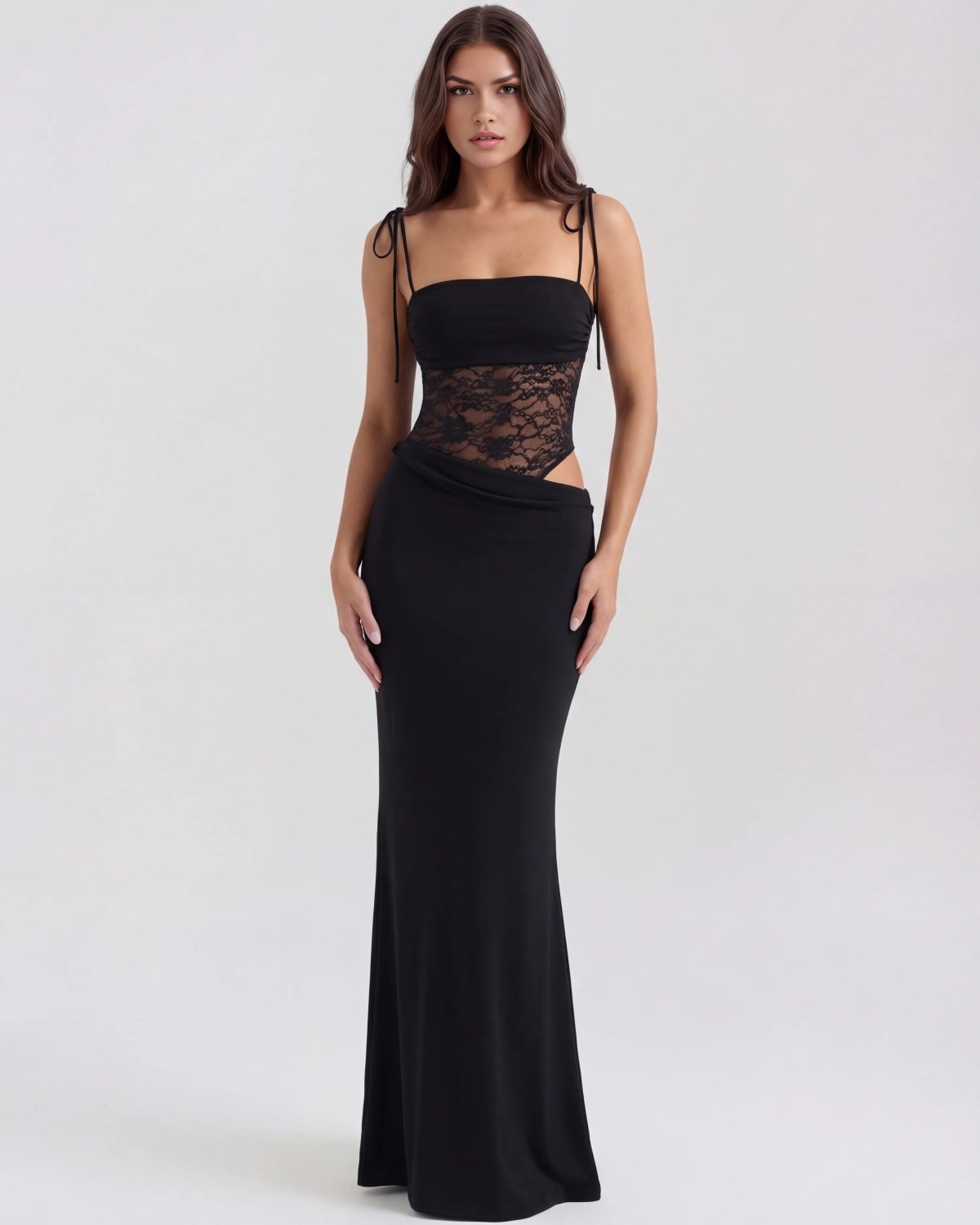Siena Lace Panel Maxi Dress