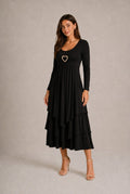 Spello Heart Tiered Maxi Dress