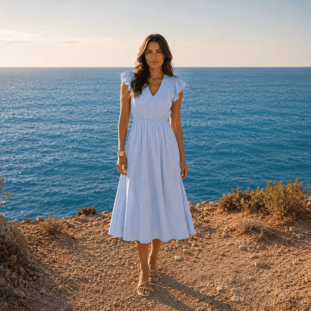 Marseille Button Midi Dress
