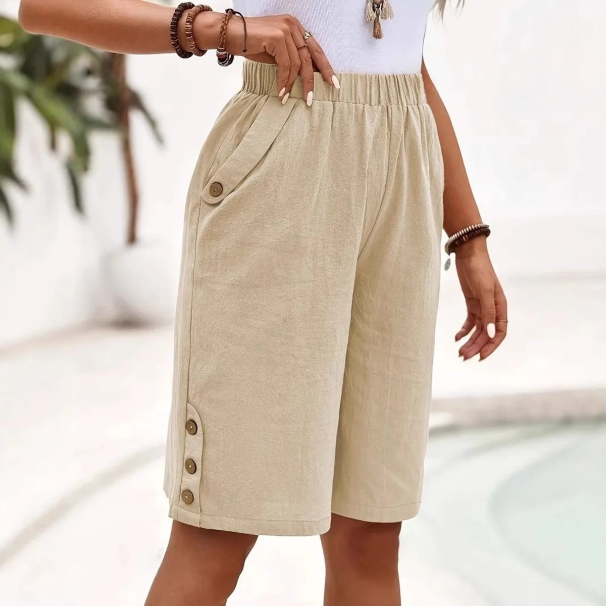 Lightweight breathable shorts with relaxed fit and tailored silhouette.
