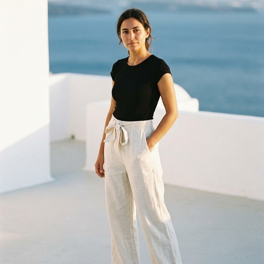 Palma Drawstring Wide Leg Pants