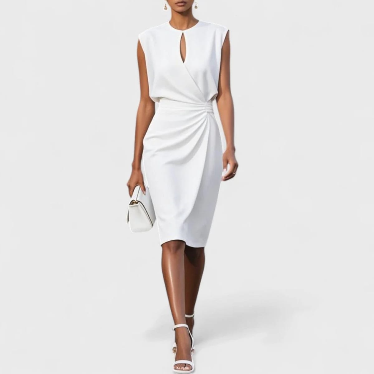 Elegant dress with refined details and classic silhouette.