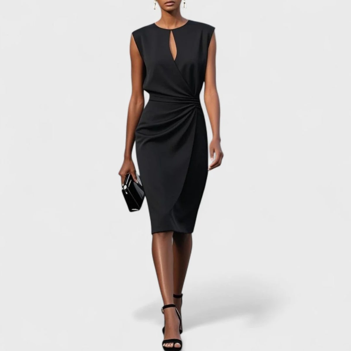 Elegant dress with refined details and classic silhouette.
