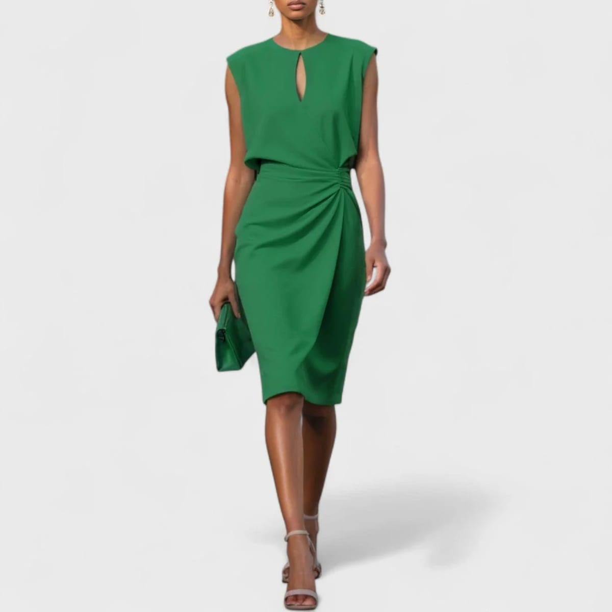 Elegant dress with refined details and classic silhouette.
