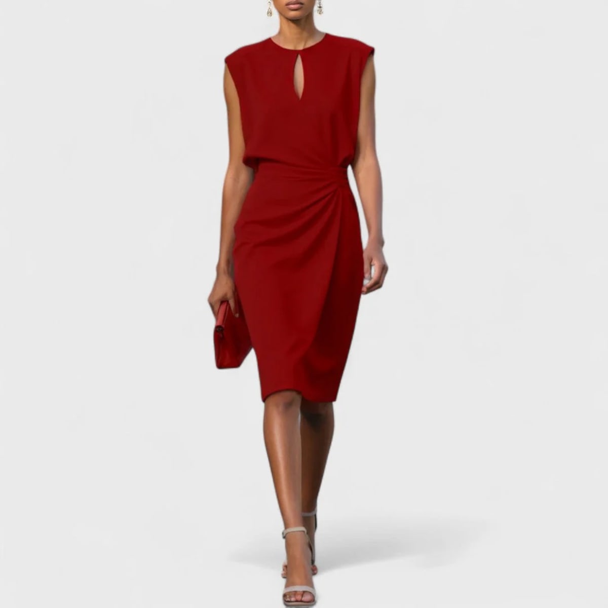 Elegant dress with refined details and classic silhouette.