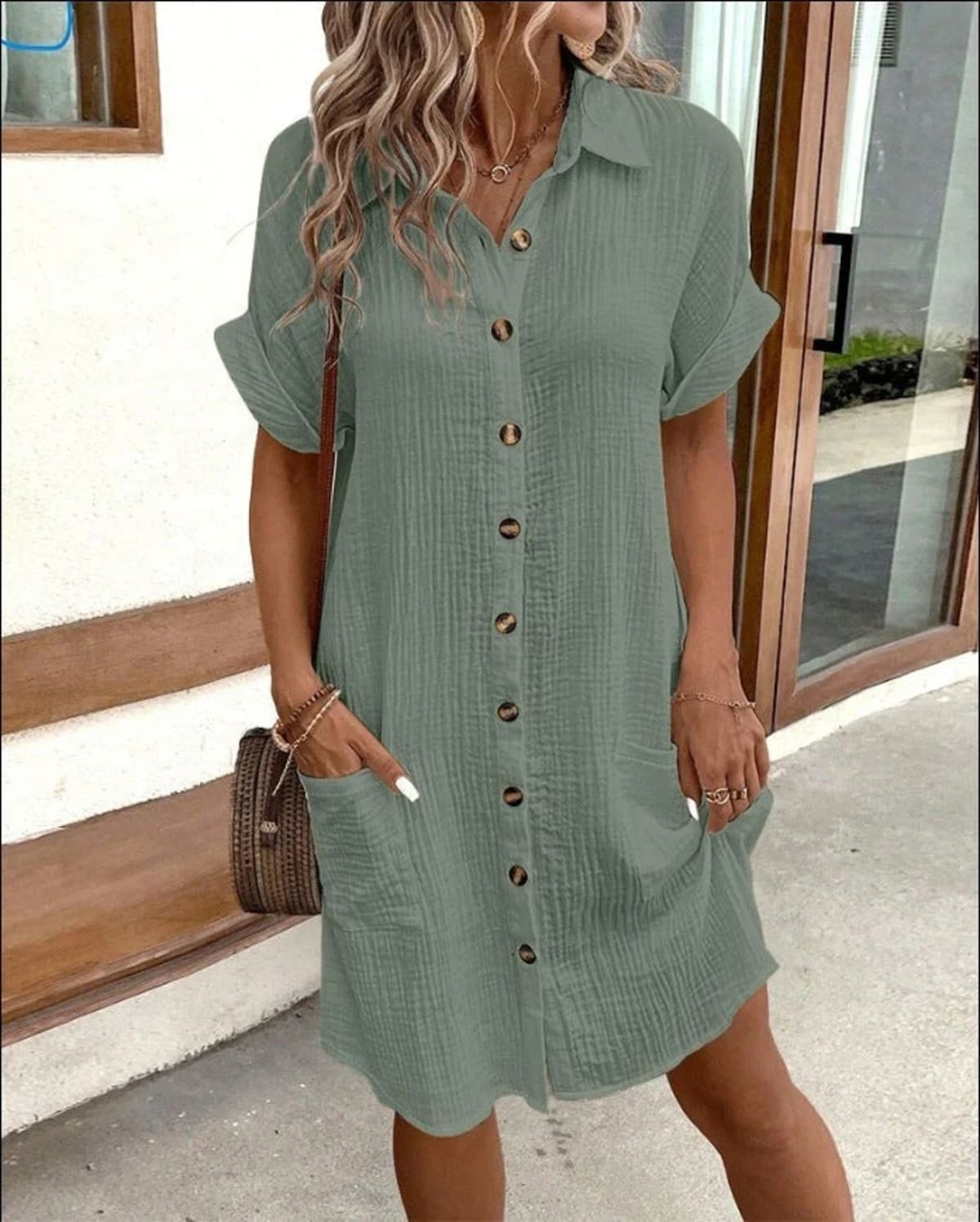 A loose, flowing dress perfect for summer days.
