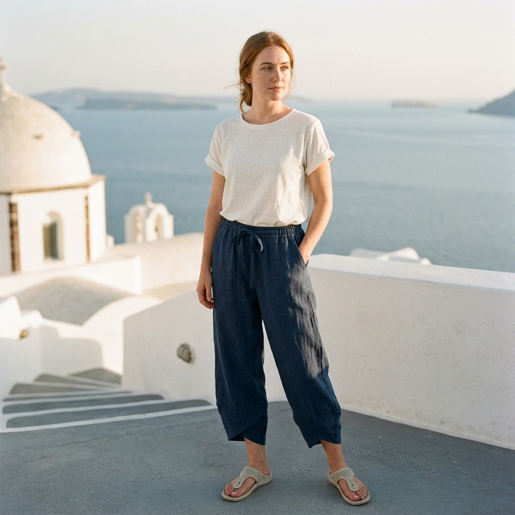 Sardinia Cropped Drawstring Pants